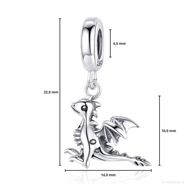 G114 wymiary charms wielkość rozmiar zawieszka smok srebro925.png