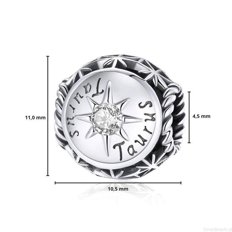 G209 wymiary charms wielkość rozmiar zawieszka zodiak byk srebro925.png