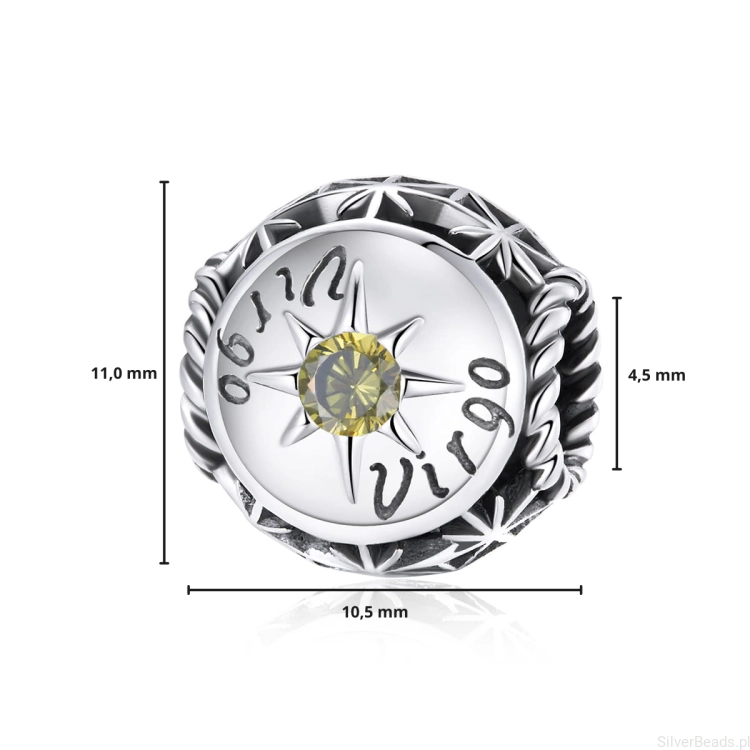 G213 wymiary charms wielkość rozmiar zawieszka Panna zodiak srebro925.png