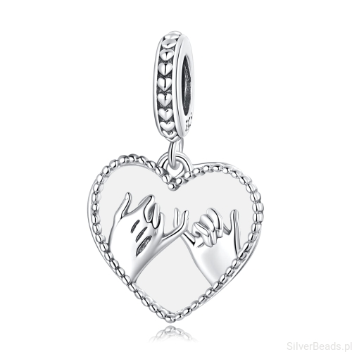 Srebrny charms serce charms srebro925 D329