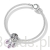 G331 Łapacz snów ze srebra charms koralik zawieszka beads