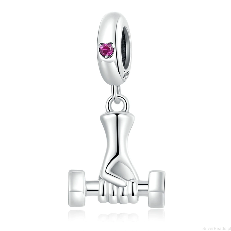 Srebrny charms hantel hantle G333