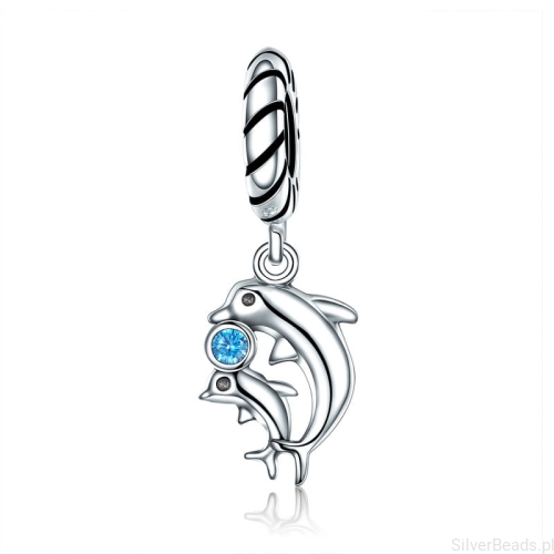 G341 zawieszka charms delfiny srebro 925.jpg