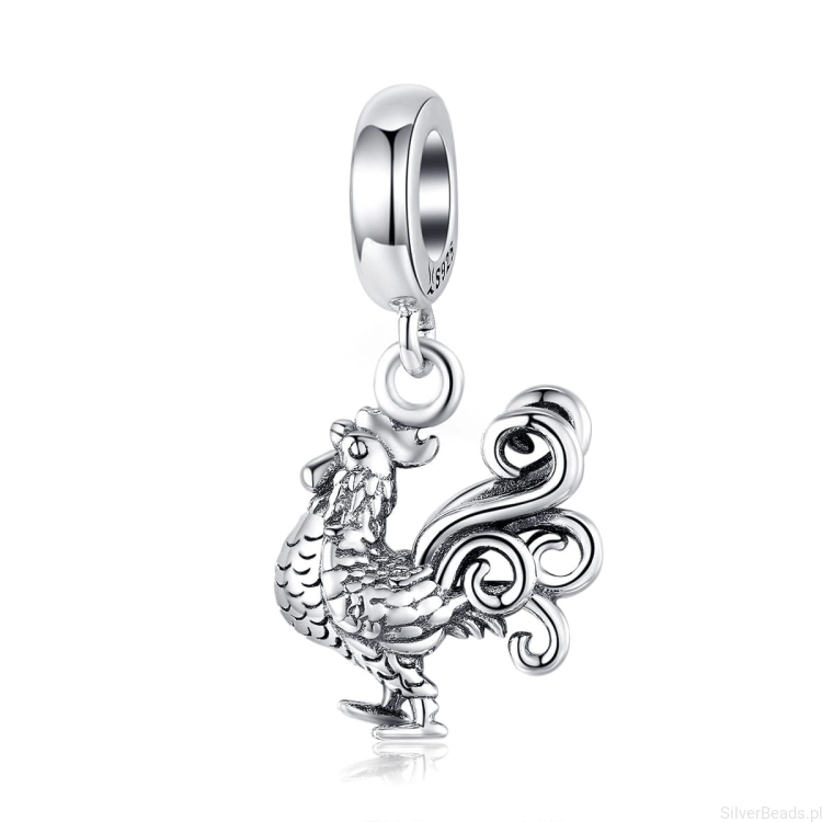 G344 charms zawieszka kogucik ze srebra próby 925