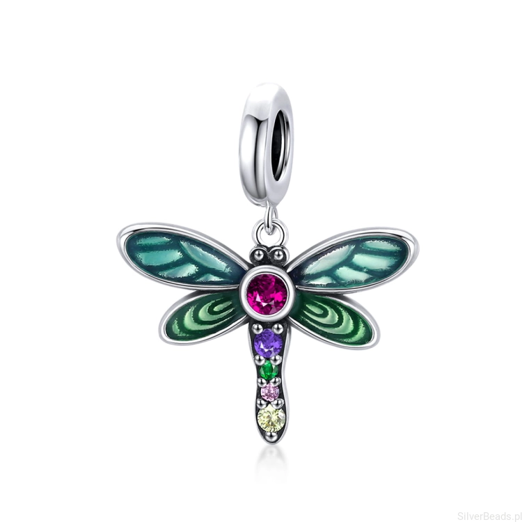 Charms ze srebra 925 w kształcie owada wazki G345.jpg