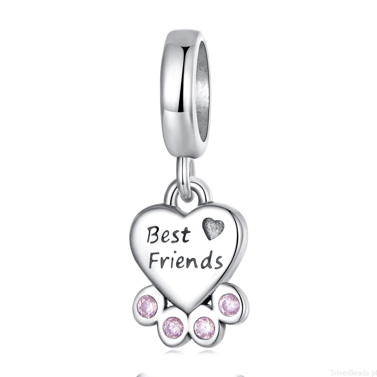 Charms psia lub kocia łapka srebro 925 G367.jpg