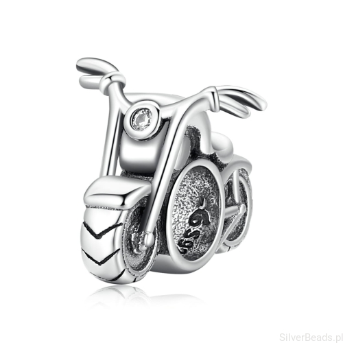 Srebrny charms motor chopper do bransoletki modułowej G375.jpg