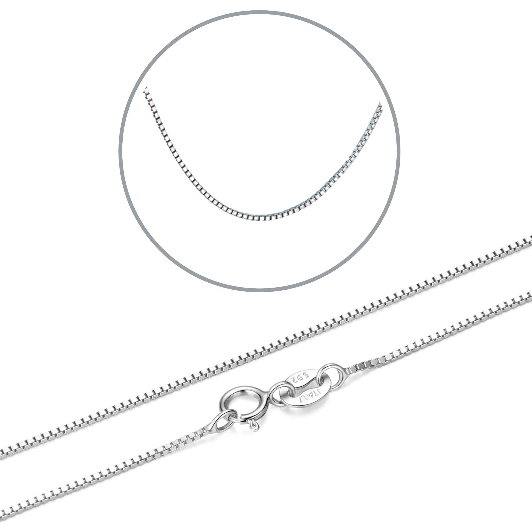 Srebrny naszyjnik kostka 40 cm do zawieszek charms srebro 925